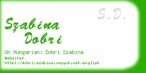 szabina dobri business card